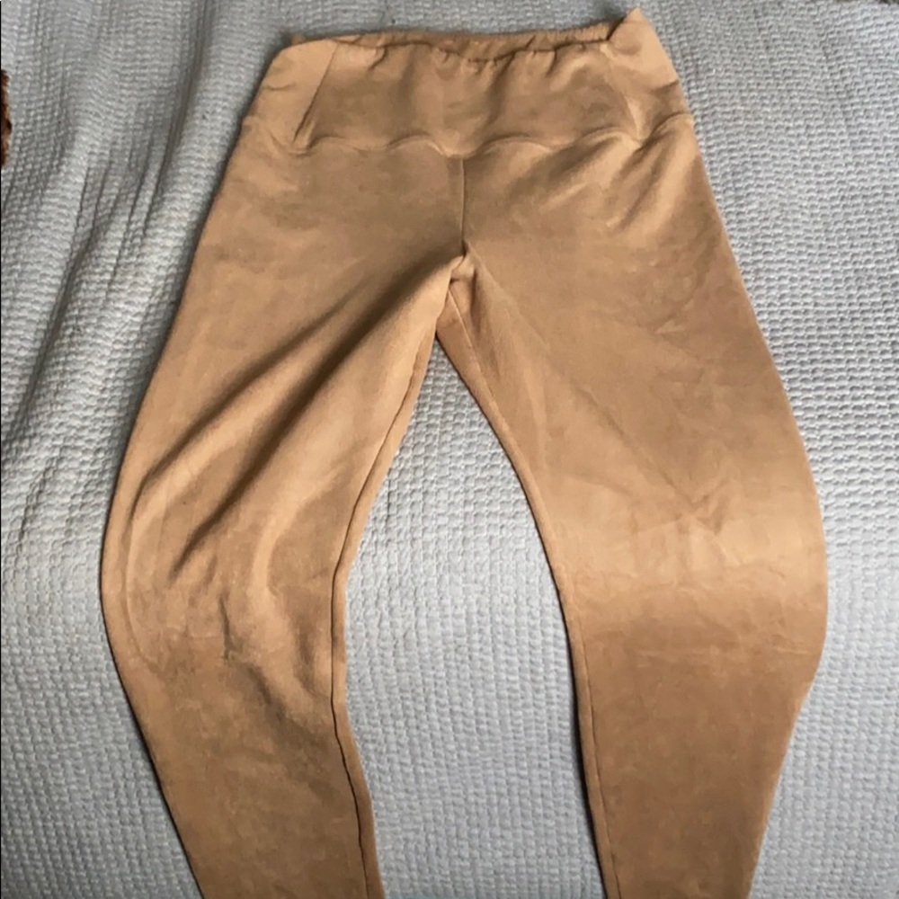 Suede leggings